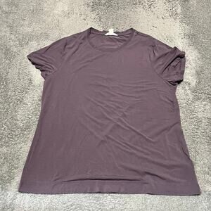Athleta Outbound Tee Shirt Womens XL Purple Short Sleeve